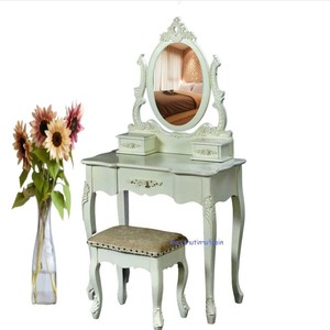 โต๊ะเครื่องแป้งฝรั่งเศสสไตล์หลุยส์ทำด้วยมือจากไม้มะฮอกกานีของราชินีชิ้นงานหรูหราชิ้นสำหรับห้องนอนโรงแรมอพาร์ทเมนต์ - Product Image 6