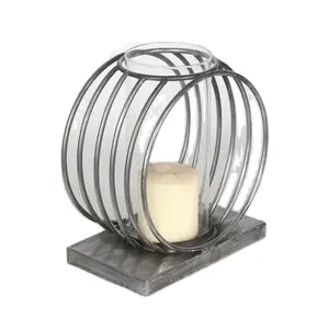 Belle conception métallique argent Ware bougeoir accessoires éclaircissants table luxe meilleure qualité intérieur bougeoir - Product Image 1