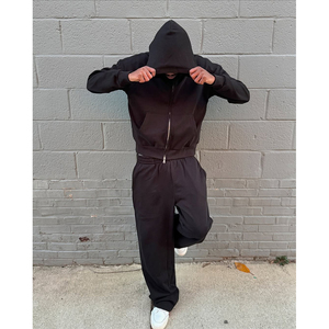 Customized 420 GSM 100% Cotton Baggy Fleece <b>Oversized</b> Hoodies <b>Jogger</b> Set Tracksuit for Men Breathable Fitness Sportswear Summer - Product Image 2