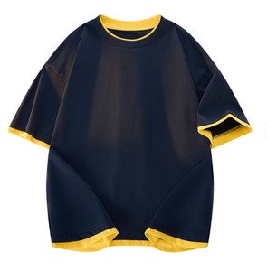 Camisetas Casuales de Algodón para Hombre al por Mayor, Estilo Urbano, Tallas Grandes, con Estampado Personalizado en la Parte Delantera, Hombros Caídos, Tejido Grueso - Product Image 2