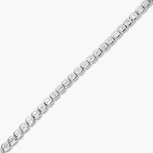 Bracelet tennis en argent sterling avec diamant de laboratoire taille brillant rond, certifié IGI, bijou tendance pour femme, cadeau idéal - Product Image 5