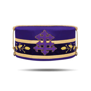 Sombrero de Regalia masónico de alambre de lingotes bordado a mano personalizado de nuevo estilo más vendido para venta en línea - Product Image 1