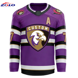 Manufacturer OEM Design Professional Polyester <strong>Hockey</strong> Uniform Customized Embroidery Or Sublimation Logo Ice <strong>Hockey</strong> <strong>Jersey</strong> - Product Image 1