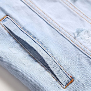 Services OEM, jeans pour hommes de haute qualité, veste d'hiver au design personnalisé, nouvelle conception de veste en jean pour hommes - Product Image 5