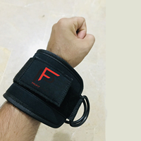 Sangles de cheville pour machines à câble, ajustables, confortables, en néoprène, avec double anneau en D en acier, protection professionnelle, durables, unisexe, améliorent l'entraînement