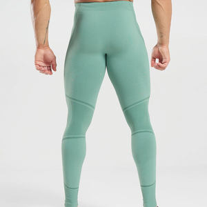 Leggings de compression pour homme en coton de bambou imprimés par transfert thermique personnalisés pour la salle de sport, la course à pied, la remise en forme, séchage rapide, respirant, taille élastique - Product Image 6