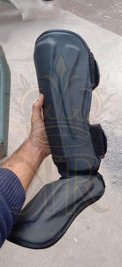 Espinilleras de cuero Pu profesional de boxeo, espinilleras de empeine de entrenamiento de Karate de boxeo hechas a medida, servicio OEM ODM - Product Image 4