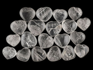 Quartz clair naturel bouffée coeur spirituel guérison cristal blanc pendentif de poche sculpté à la main Sculpture spirituelle Cabochon en vrac - Product Image 2