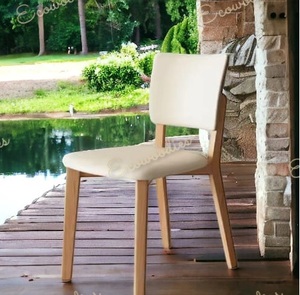 Chaise Chiavari en bois massif de luxe moderne avec coussin, gain de place, pour chambre, salle à manger, restaurant, salon, mobilier écologique - Product Image 2