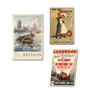 Fashion Home Man Cave Wall Art Custom Colorful Metal Wall Plate <strong>Untied</strong> <strong>Kingdom</strong> Scenery Tin Print Popular Design Painted Plaque - Product Image 1