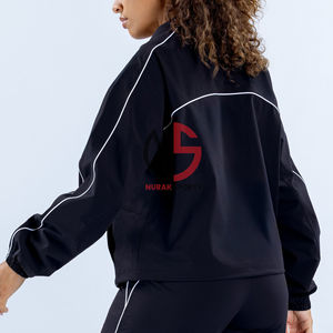 Vêtements d'automne et d'hiver en gros pour femmes Ensemble de jogging de haute qualité pour femmes Ensemble décontracté deux pièces à capuche double zippée et pantalon - Product Image 2