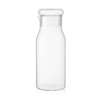 Carafe en verre borosilicate transparent 950 ml – Carafe de chevet pour fêtes