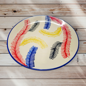 Vaisselle et assiettes en porcelaine faites à la main nouveau design vaisselle plaquée de luxe en céramique 10.5 pouces - Product Image 2