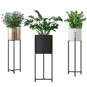 Maceta de flores de forma ovalada de Metal de calidad elegante, diseño fabuloso para la decoración del restaurante del jardín del hogar - Product Image 5