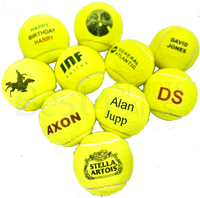 Balle de tennis promotionnelle de pelouse en caoutchouc pour la formation et le matériel de laine de sport pour le divertissement