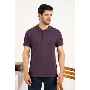 AUSTIN Men's Summer for Polo T-<b>Shirt</b> 100% Polyester Breathable Dark-Colored Solid Pattern <b>Waffle</b> Knitted Short Length Xl 6xl - Product Image 1
