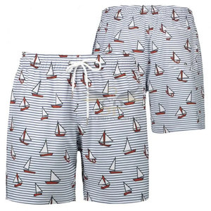 กางเกงขาสั้นผ้าฝ้ายโพลีเอสเตอร์สำหรับผู้ชายกางเกงขาสั้นพิมพ์ลายซับลิเมชันออกแบบโลโก้ได้ตามต้องการ - Product Image 4