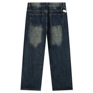 Denim <b>Jeans</b> Custom Logo <b>Printed</b> Cotton Winter Solid Breathable Quick Dry Loose Sportswear Fitness Streetwear <b>Men</b> Gym Workout - Product Image 2