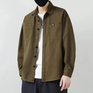 Veste d'hiver à carreaux en flanelle doublée de laine pour hommes avec bouton veste à capuche à manches longues pulls pour hommes manteau veste de style moto - Product Image 1