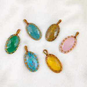 Colgante Macramé Calcedonia Rosa - Product Image 2