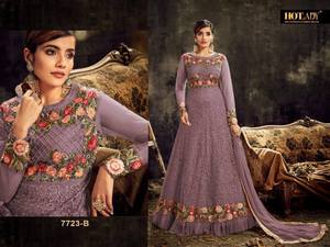 เสื้อผ้าผู้หญิงพิมพ์ลายผีเสื้อหนัก Kameez,เสื้อผ้าปากีสถานอินเดียคุณภาพสูงมาพร้อมกับงานเย็บปักถักร้อย - Product Image 5