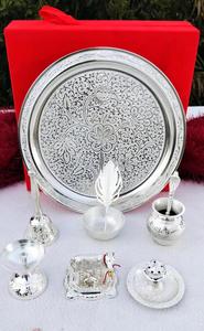 Juego de Thali Tradicional de Plata Alemana de Alta Calidad, Apto para Microondas, para Bodas y Festivales, Precio Razonable, Mejor Calidad - Product Image 5