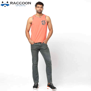 Camiseta sin Mangas OEM de Alta Calidad para Hombre, Secado Rápido, Transpirable, Colores Personalizables, Logotipo Raccoon Sports - Product Image 3
