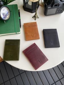 Tarjetero de diseño especial Tamaño 11cm-7,7 cm Cuero 100% genuino con diferentes opciones de color-Hecho en Turquía - Product Image 2