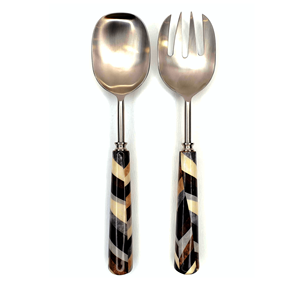 Servidores de ensalada de madera de mango de 30cm de Palma de 2 piezas, Juego de 2 servidores de ensalada de madera, Juego de 2 KETCHENWAR ÚNICO HECHO A MANO - Product Image 3