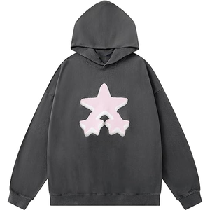 Nouveaux sweats à capuche personnalisés unisexes en molleton de coton respirant French Terry 400 GSM, coupe classique, impression en relief - Product Image 2