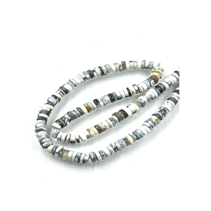 Brin de haute qualité de 17 pouces de perles Heishi lisses d'opale bleue naturelle forme de niveau 5-6mm pour la fabrication de bijoux - Product Image 2