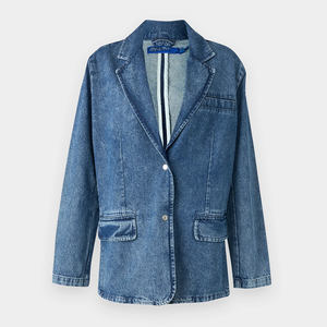 Vente en gros de vestes en jean confortables pour femmes en détresse 2025 Vestes en jean pour femmes OEM personnalisées avec votre propre logo - Product Image 1