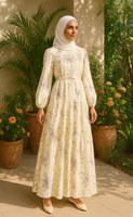 Robe grande taille à motif de fleurs robe luxueuse haut de gamme turque Eid nouvelle personnalisable musulmane prix usine mode ODM approvisionnement