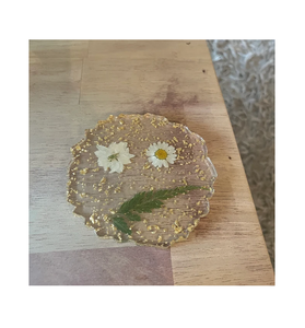 Sous-verres en résine pour les articles de fête pour les restaurants, sous-verres en verre pour la meilleure forme de conception de fleurs - Product Image 4