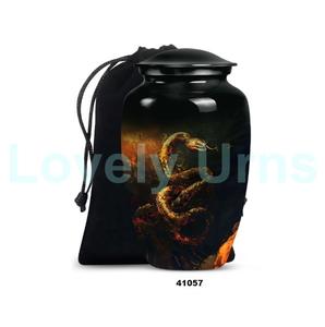 Gran oferta, urna de cremación de serpiente grande para adultos para cenizas humanas, urna funeraria decorativa de tamaño completo con bolsa de terciopelo gratis - Product Image 5