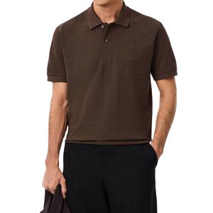 OEM Private Label Men's <b>Classic</b> Fit Casual Solid Premium Cotton Petit Piqu Breathable Quick Dry Short Sleeve Shirt Front - Product Image 6