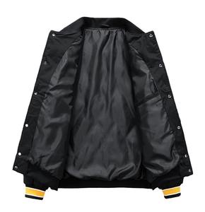 Chaqueta Bomber de Lona Personalizada al por Mayor OEM 2025, Chaqueta Varsity de Béisbol para Hombre, Bordada, Impermeable y Ecológica - Product Image 5
