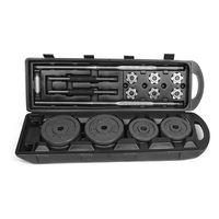 SK Factory Direct Ensemble d'haltères réglables 15-58kg Plaques de poids en fonte avec étui de transport pour l'entraînement en force
