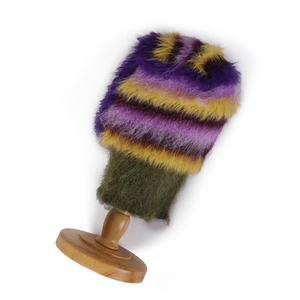 Invierno Super suave felpa peluda tejer pasamontañas tira moda cubierta completa Beanie para hombres y mujeres - Product Image 1