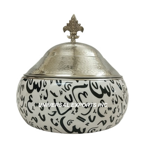 Ensemble de trois casseroles en nacre Nouvelle arrivée Casserole design faite à la main Classique Élégant Élégant Nouveau chauffe-plats en métal - Product Image 5