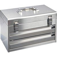 Coffret à outils TRUSCO Japon, grand modèle Deluxe gris, design Heritage, pour usage extérieur - Populaire auprès des mécaniciens et des passionnés de jouets W395xD220xH250