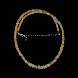 Collar de Perlas de Ópalo Etíope de 4-5.5 mm con Cadena de Acero Inoxidable Dorado, Moderno, Religioso, Bonito, Regalo de Boda, Patrón Numérico - Product Image 5
