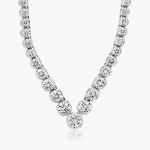 Look élégant et tendance 4.50 MM Moissanite diamant Tennis chaîne collier 10K or et argent plaqué bijoux de mariage cadeau pour les femmes - Product Image 5