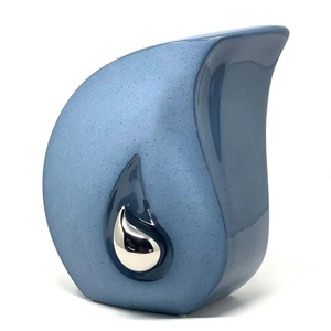 Elegant European Style Metal Teardrop Pearl Cremation Urn Custom Color Brass for Human or Pet Ashes Tribute - Product Image 6