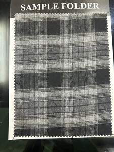 100% Polyester <b>Tweed</b> Fabric in Grey with Black Checks Pattern 350gsm Anti-Pill Premium Quality <b>for</b> Men's and <b>Women's</b> Garments - Product Image 2