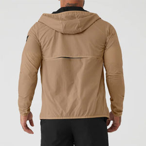 Chaqueta cortavientos para hombre para Otoño Invierno impermeable a prueba de viento cálido con bolsillos con cremallera cortavientos de lona informal de espesor fino - Product Image 2