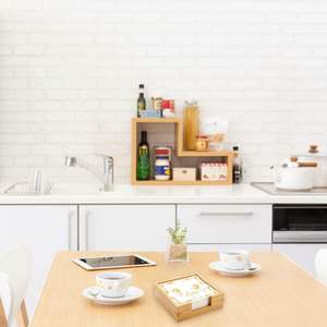 Bamboo <b>Napkin</b> <b>Holder</b> Square 7.5" x 7.5" x 2.5" Wood <b>Napkin</b> Tray Wooden Guest Towel <b>Holder</b> for Kitchen Table Countertop - Product Image 5