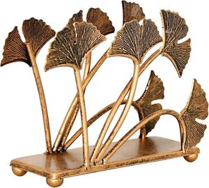 Gold Flower Design Napkin Holder & <b>Tissue</b> <b>Paper</b> Towel Dispenser Dining Table Decor Accessory for Kitchen Restaurant Accessories - Product Image 1
