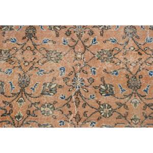 Tapis en laine turque vintage 26x64 pieds Style classique-rose bleu Patchwork Design plat tissage Technique Latex salon décor voiture - Product Image 5