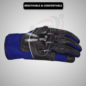 Gants de moto en cuir de conception personnalisée de nouveau style - Product Image 4